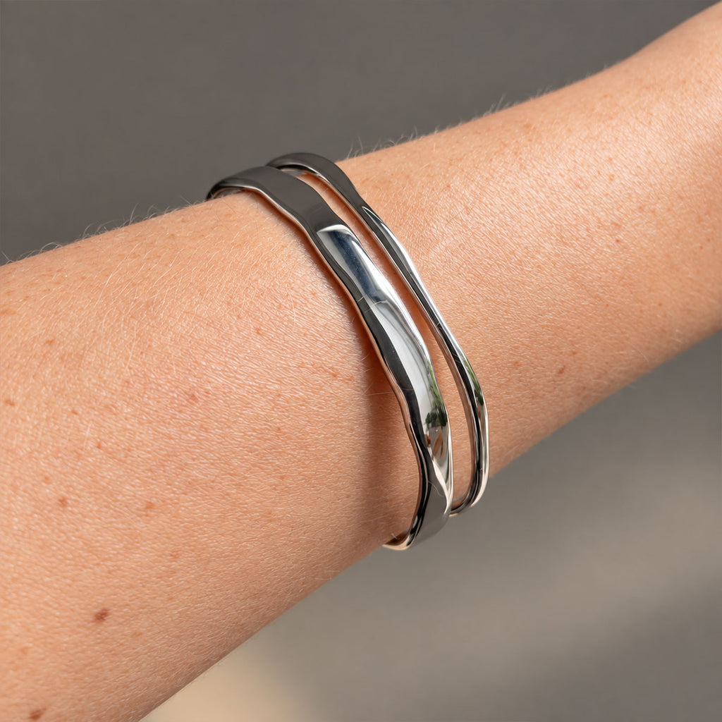 Ivy Twin Wave Cuff Bracelet