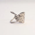 Lina Open Ring adjustable silver stainless steel — Tamola Jewellery