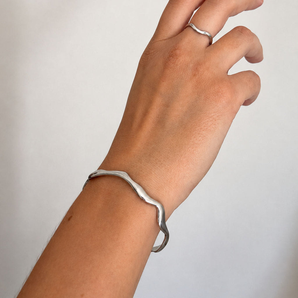 Wren Wavy Cuff Bracelet