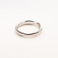 Anna Organic Dome Ring silver stainless steel front view — Tamola Jewellery