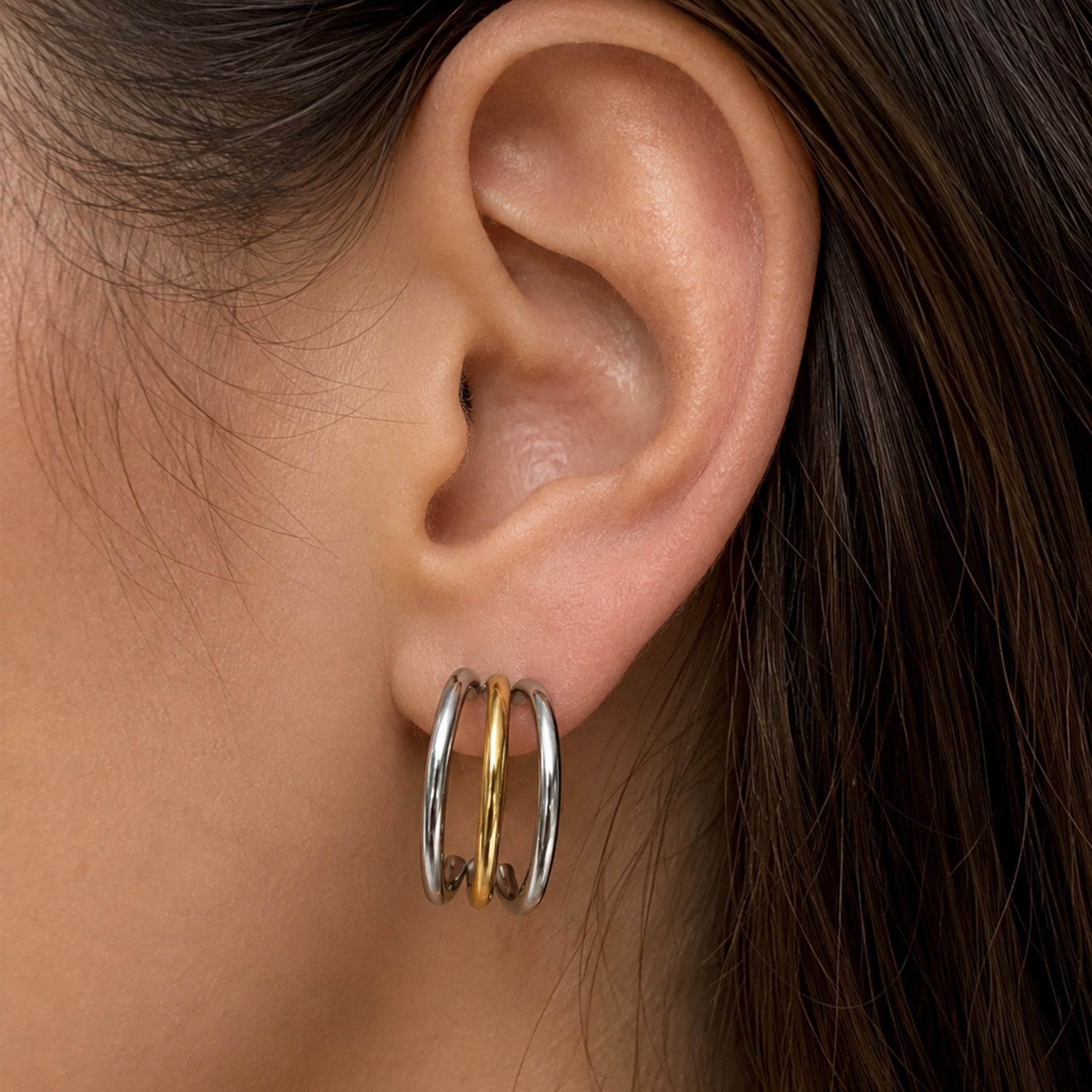 Auri Mixed Hoop Earrings