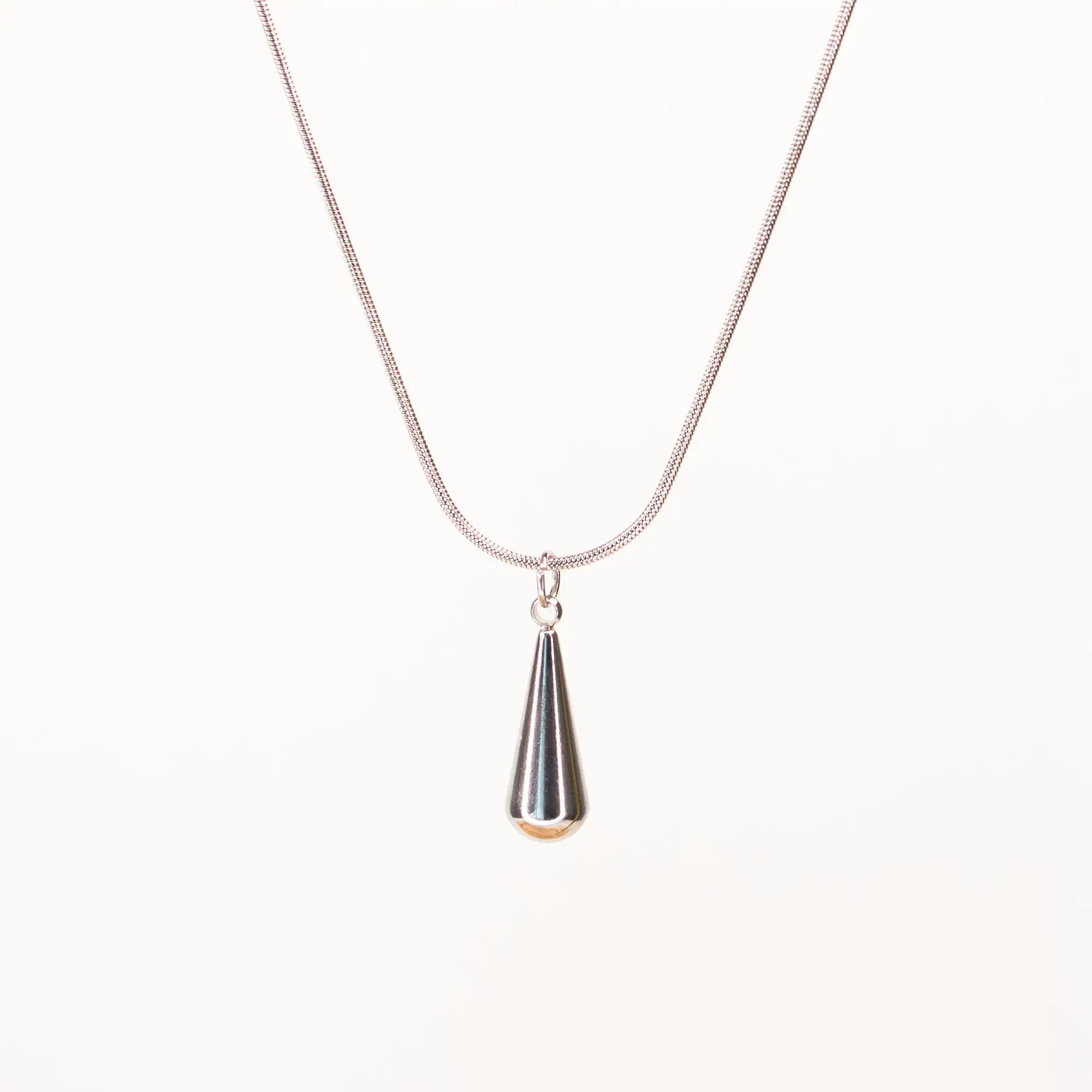 Celeste Teardrop Set silver necklace stainless steel — Tamola Jewellery