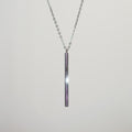 Mara Bar Pendant Necklace silver stainless steel — Tamola Jewellery