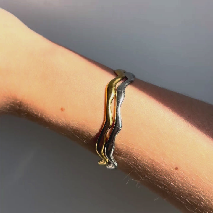 Wren Wavy Cuff Bracelet