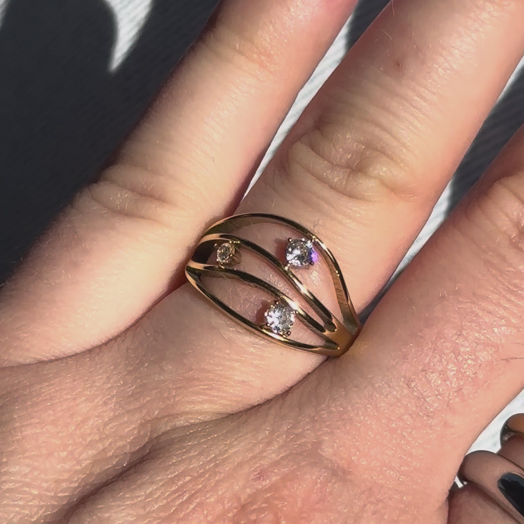 Noel Multi Band Stone Ring