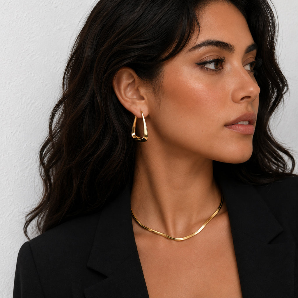 Talia Drop Hoop Earrings